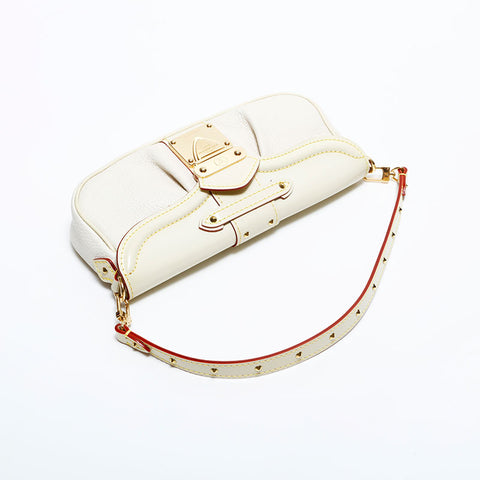 LOUIS VUITTON Leather Suhali 2007 Shoulder Bag beige WS21667