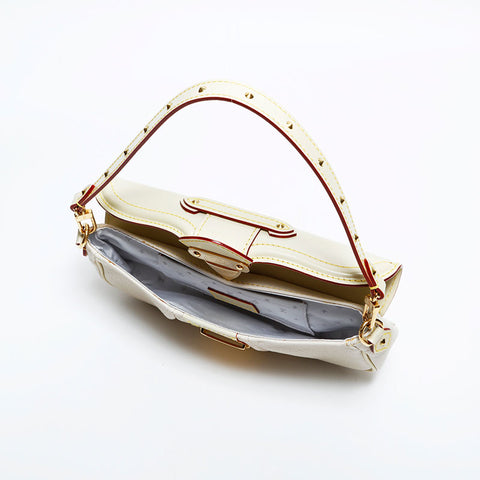 LOUIS VUITTON Leather Suhali 2007 Shoulder Bag beige WS21667