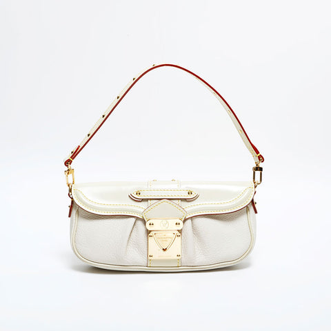 LOUIS VUITTON Leather Suhali 2007 Shoulder Bag beige WS21667