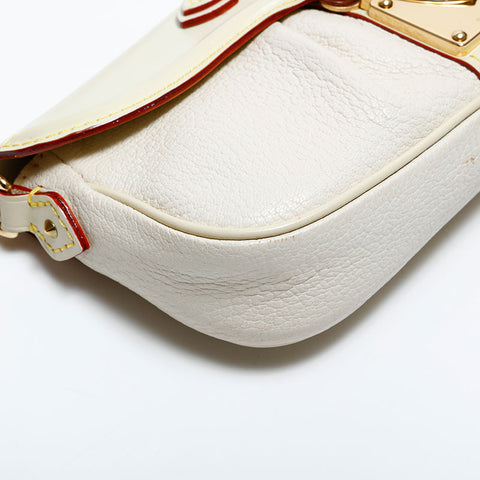 LOUIS VUITTON Leather Suhali 2007 Shoulder Bag beige WS21667