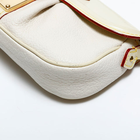 LOUIS VUITTON Leather Suhali 2007 Shoulder Bag beige WS21667