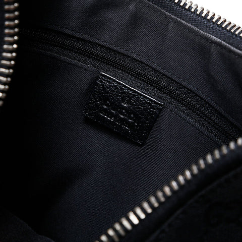 GUCCI GG canvas hobo Shoulder Bag black WS21668