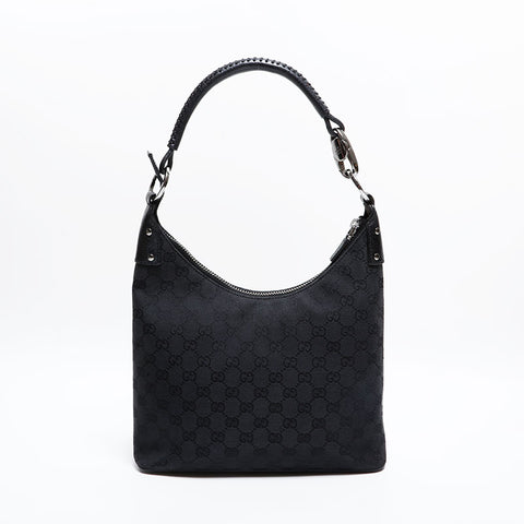 グッチ GUCCI GGキャンバス ホーボー ショルダーバッグ ブラック WS21668