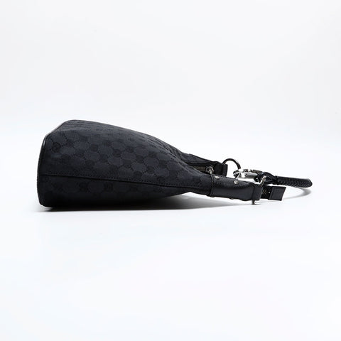 GUCCI GG canvas hobo Shoulder Bag black WS21668