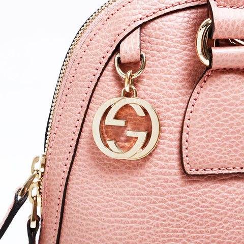 GUCCI Leather 2way Handbag pink WS21672