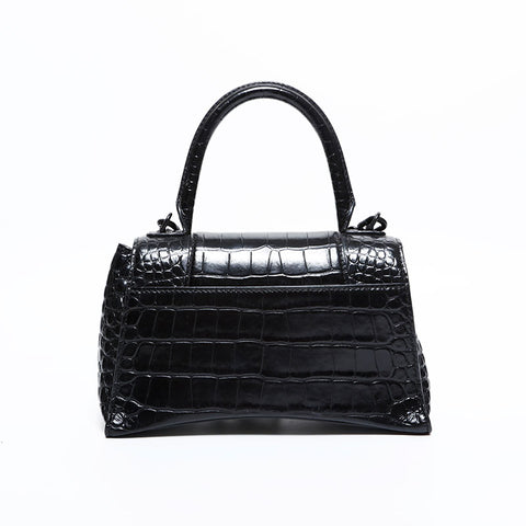 BALENCIAGA HOURGLASS XS embossed leather Shoulder Bag black WS21673