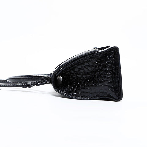 BALENCIAGA HOURGLASS XS embossed leather Shoulder Bag black WS21673