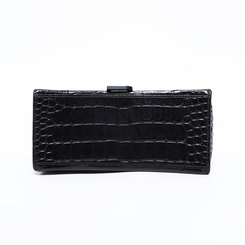 BALENCIAGA HOURGLASS XS embossed leather Shoulder Bag black WS21673