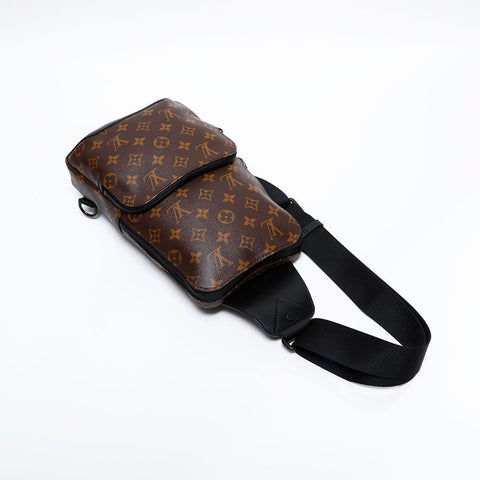 LOUIS VUITTON Monogram Macassar Avenue Sling Bag Shoulder Bag Brown WS21675