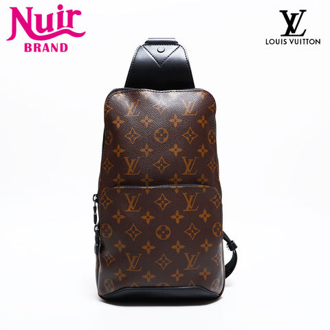 LOUIS VUITTON Monogram Macassar Avenue Sling Bag Shoulder Bag Brown WS21675