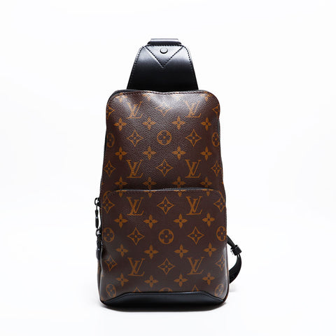 LOUIS VUITTON Monogram Macassar Avenue Sling Bag Shoulder Bag Brown WS21675