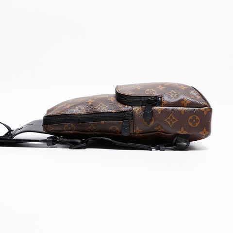LOUIS VUITTON Monogram Macassar Avenue Sling Bag Shoulder Bag Brown WS21675