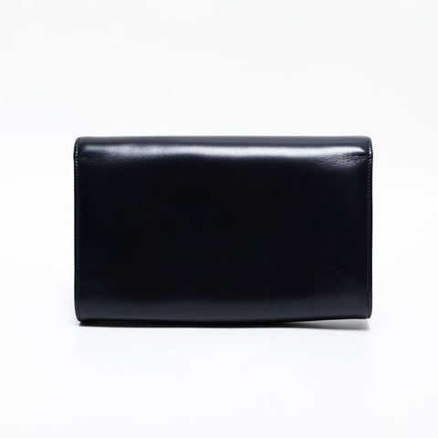 CARTIER Leather 2-way Chain Sapphire Line Mini Shoulder Bag black WS21676