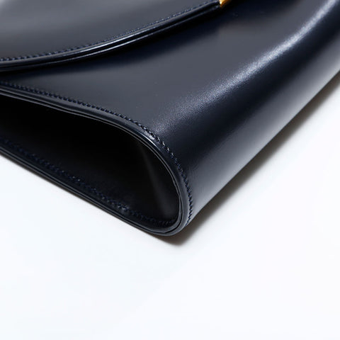 CARTIER Leather 2-way Chain Sapphire Line Mini Shoulder Bag black WS21676