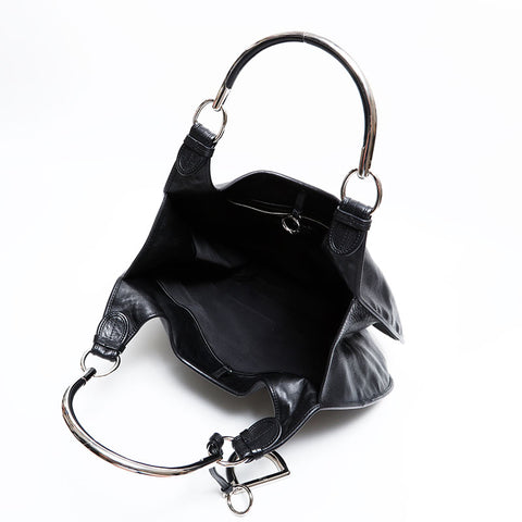 Christian Dior leather Shoulder Bag black WS21678