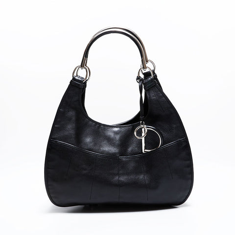 Christian Dior leather Shoulder Bag black WS21678