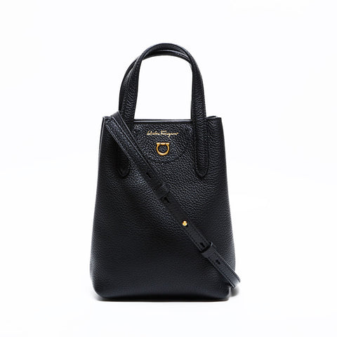 Salvatore Ferragamo 2-way mini tote Shoulder Bag black WS21681