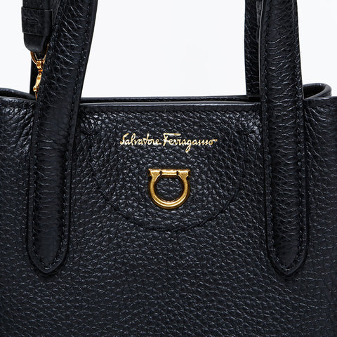 Salvatore Ferragamo 2-way mini tote Shoulder Bag black WS21681