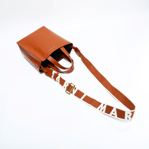 MARNI Museo Mini Leather Museo Nano 2way Shoulder Bag Brown WS21684