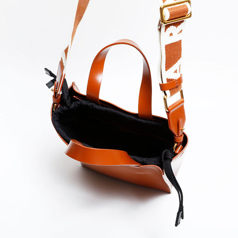 MARNI Museo Mini Leather Museo Nano 2way Shoulder Bag Brown WS21684