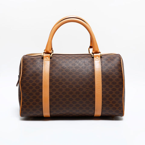 CELINE Macadam PVC Boston bag Brown WS21685