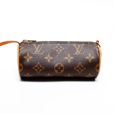 LOUIS VUITTON 2002 Monogram Papillon 30 Boston Bag Shoulder Bag Brown WS21686