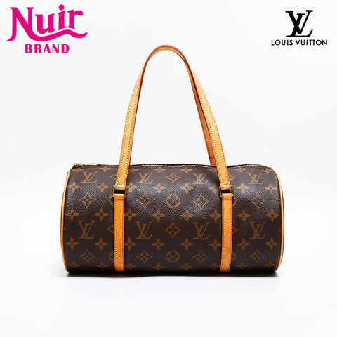 LOUIS VUITTON 2002 Monogram Papillon 30 Boston Bag Shoulder Bag Brown WS21686