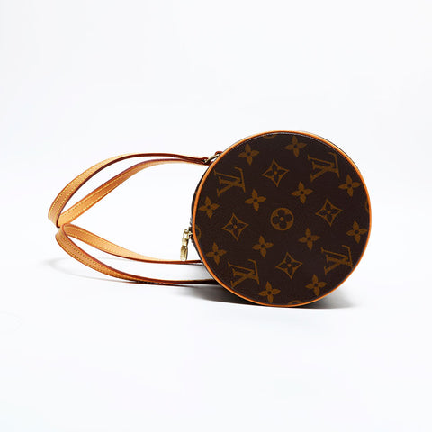 LOUIS VUITTON 2002 Monogram Papillon 30 Boston Bag Shoulder Bag Brown WS21686