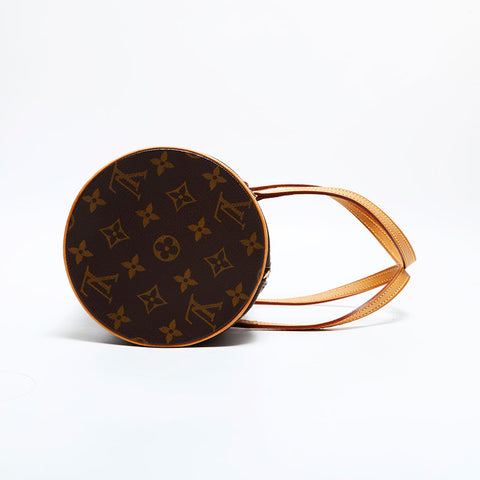 LOUIS VUITTON 2002 Monogram Papillon 30 Boston Bag Shoulder Bag Brown WS21686