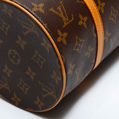LOUIS VUITTON 2002 Monogram Papillon 30 Boston Bag Shoulder Bag Brown WS21686