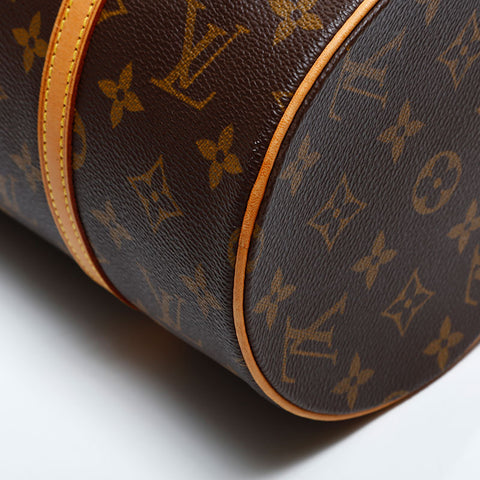LOUIS VUITTON 2002 Monogram Papillon 30 Boston Bag Shoulder Bag Brown WS21686