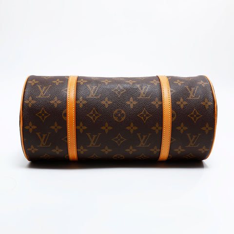 LOUIS VUITTON 2002 Monogram Papillon 30 Boston Bag Shoulder Bag Brown WS21686