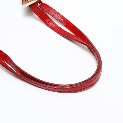 FENDI Zucchino Mamma Canvas Mini Handbag Red WS21687