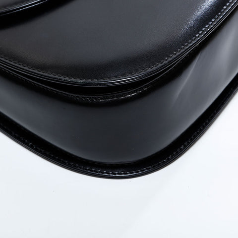 GUCCI Leather Bamboo 2way Shoulder Bag black WS21690