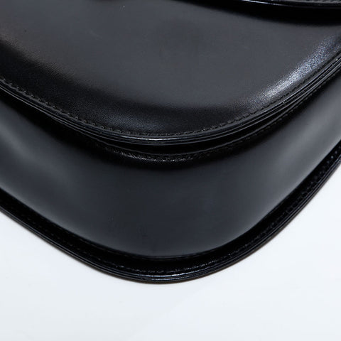 GUCCI Leather Bamboo 2way Shoulder Bag black WS21690