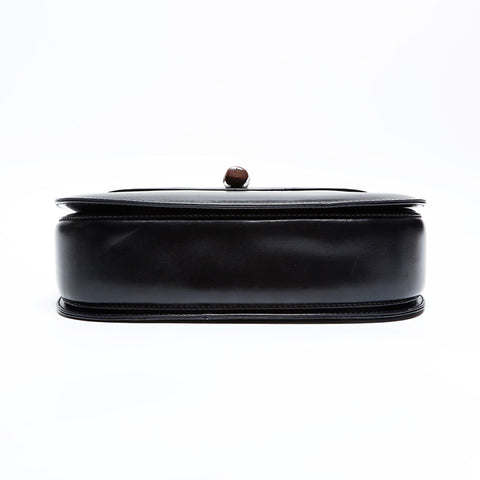 GUCCI Leather Bamboo 2way Shoulder Bag black WS21690
