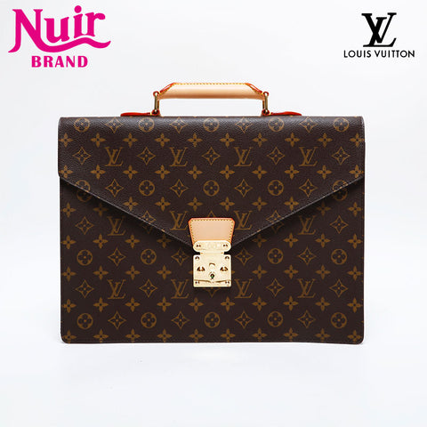 LOUIS VUITTON 2005 Serviette Conseiller Monogram Briefcase Business Bag Handbag Brown WS21691