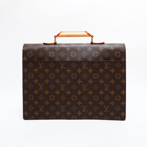 LOUIS VUITTON 2005 Serviette Conseiller Monogram Briefcase Business Bag Handbag Brown WS21691