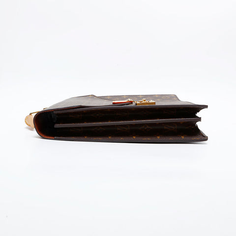 LOUIS VUITTON 2005 Serviette Conseiller Monogram Briefcase Business Bag Handbag Brown WS21691