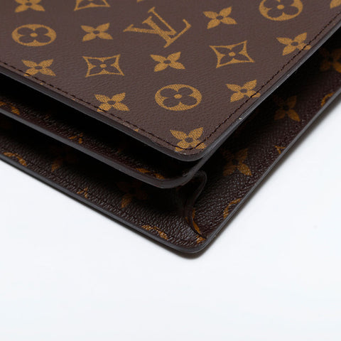 LOUIS VUITTON 2005 Serviette Conseiller Monogram Briefcase Business Bag Handbag Brown WS21691