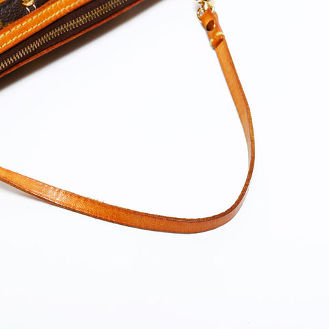 LOUIS VUITTON 2006 Monogram Rivet Pochette Accessories Shoulder Bag Brown WS21692
