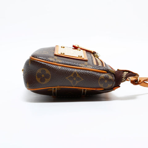 LOUIS VUITTON 2006 Monogram Rivet Pochette Accessories Shoulder Bag Brown WS21692