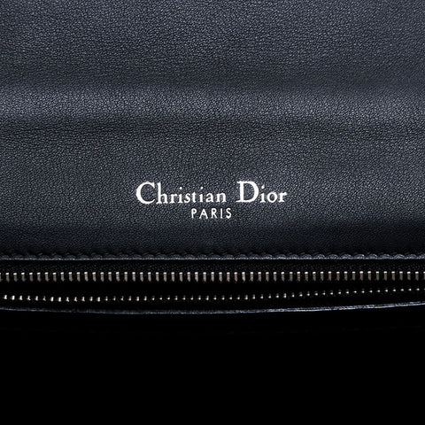 Christian Dior Diorama Embroidery Leather Shoulder Bag black WS21693