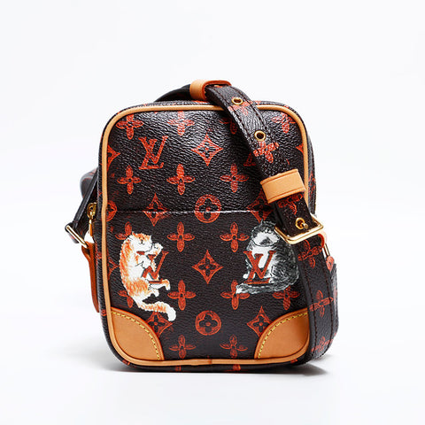 LOUIS VUITTON 2018 Monogram Catgram Shoulder Bag Brown WS21694