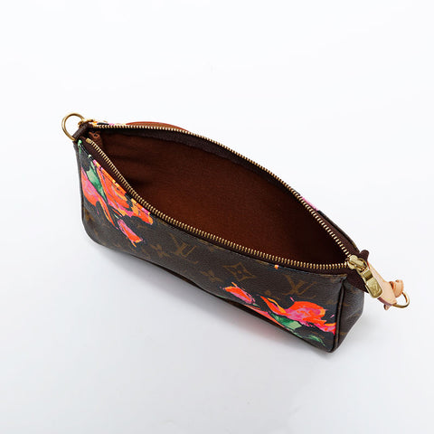 LOUIS VUITTON 2008 X Stephen Sprouse Rose Pochette Shoulder Bag Brown WS21697