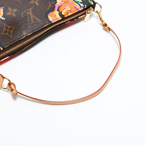 LOUIS VUITTON 2008 X Stephen Sprouse Rose Pochette Shoulder Bag Brown WS21697