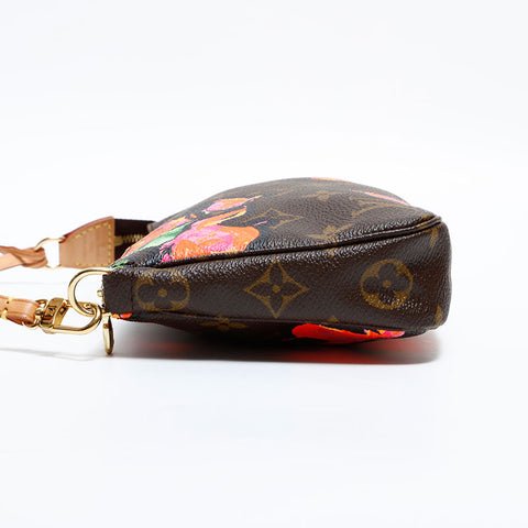 LOUIS VUITTON 2008 X Stephen Sprouse Rose Pochette Shoulder Bag Brown WS21697