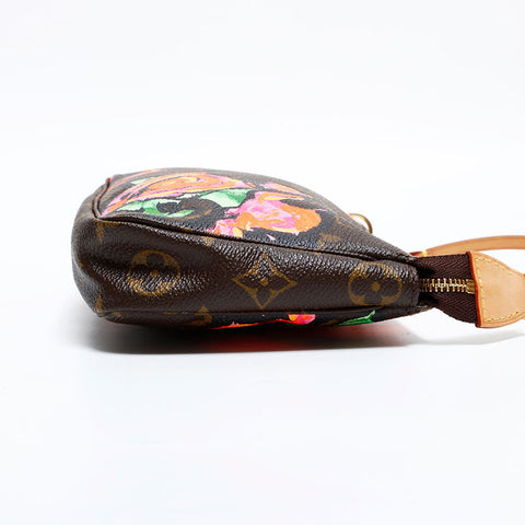 LOUIS VUITTON 2008 X Stephen Sprouse Rose Pochette Shoulder Bag Brown WS21697