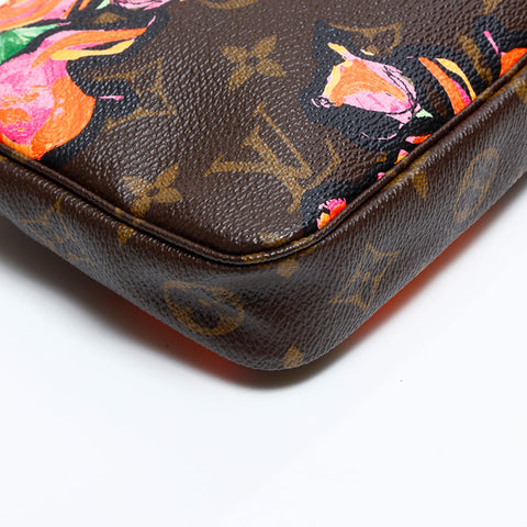 LOUIS VUITTON 2008 X Stephen Sprouse Rose Pochette Shoulder Bag Brown WS21697