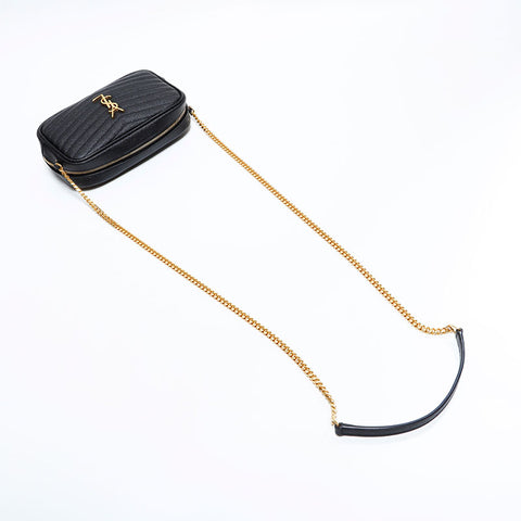 YVES SAINT LAURENT Lu Mini Camera Bag Shoulder Bag black WS21698